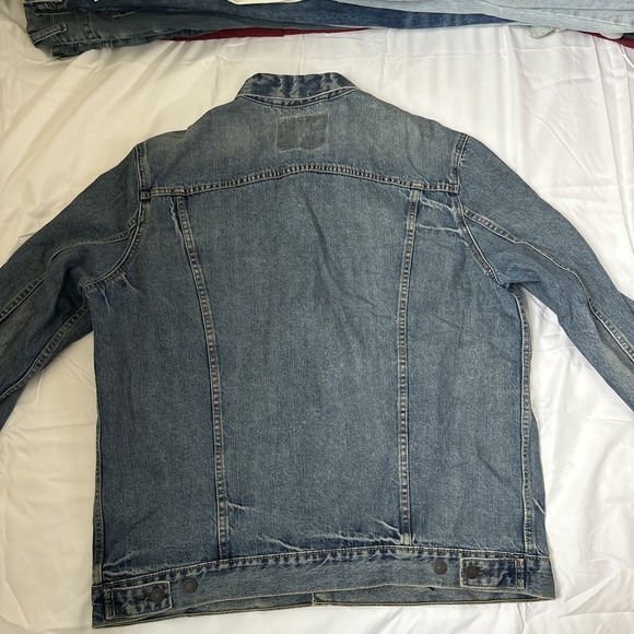 Levis Jacket Mens 2XL XXL Blue Denim Trucker Cotton Button Western 72334 - Picture 7 of 7